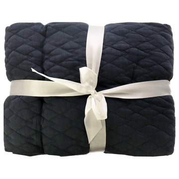 Diamond Stitch Bamboo Quilt - Blue Lagoon-Queen by Cariloha for Unisex - 1 Pc Blanket
