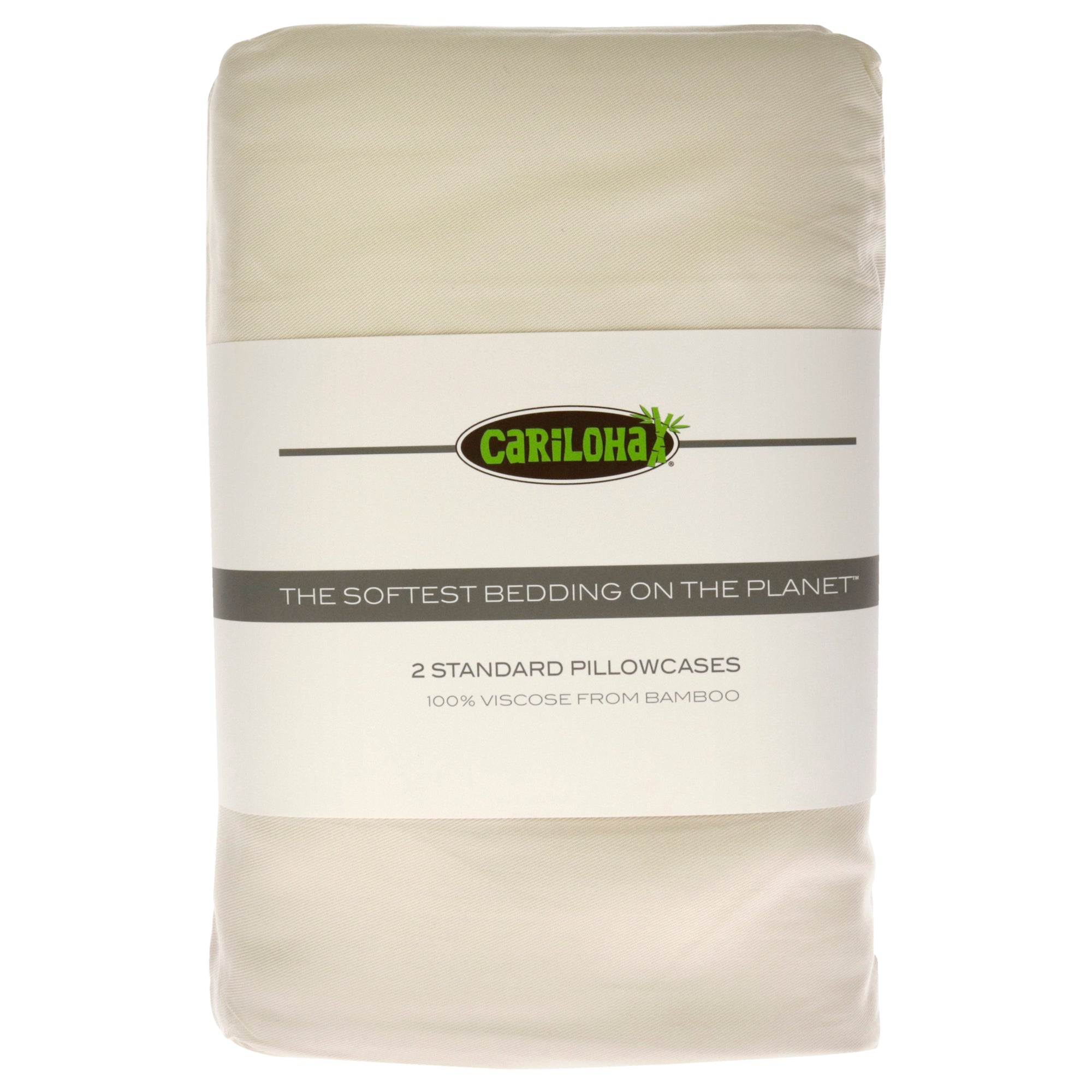 Classic Bamboo Pillowcase Set - Ivory-Standard by Cariloha for Unisex - 2 Pc Pillowcase