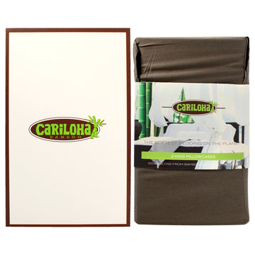 Resort Bamboo Pillowcase Set - Onyx-King by Cariloha for Unisex - 2 Pc Pillowcase