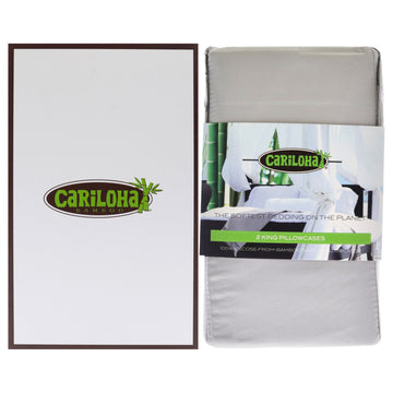 Resort Bamboo Pillowcase Set - Harbor Gray-King by Cariloha for Unisex - 2 Pc Pillowcase
