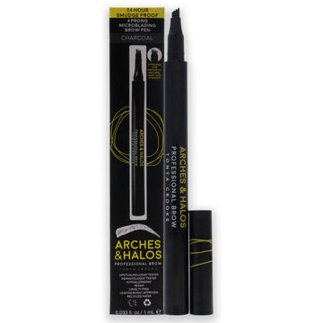 4 Prong Microblading Brow Pen - Charcoal by Arches and Halos for Women - 0.027 oz Eyebrow Pencil