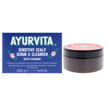 Sensitive Scalp Scrub and Cleanser with Brahmi by AyurVita for Unisex - 8.8 oz Cleanser