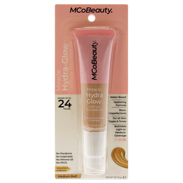 Miracle Hydra Glow Oil-Free Foundation - Medium Buff by MCoBeauty for Women - 1.01 oz Foundation