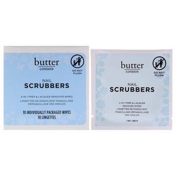Nail Scrubbers by Butter London for Women - 10 Pc Wipes