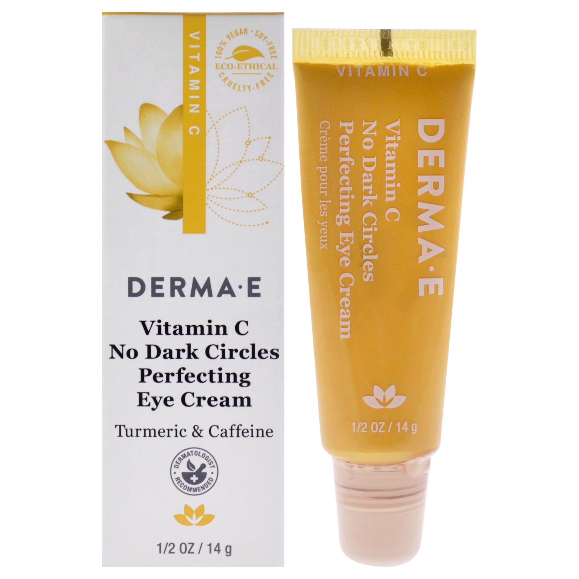 Vitamin C No Dark Circles Perfecting Eye Cream by Derma-E for Unisex - 0.5 oz Cream