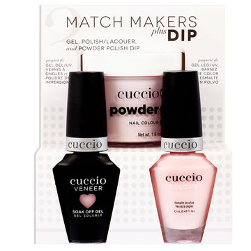 Match Makers Plus Dip - On Sail by Cuccio Colour for Women - 3 Pc 1.6oz Pro Powder Polish Dip System, 0.44oz Veneer Soak Off Gel, 0.43oz Colour Nail Polish