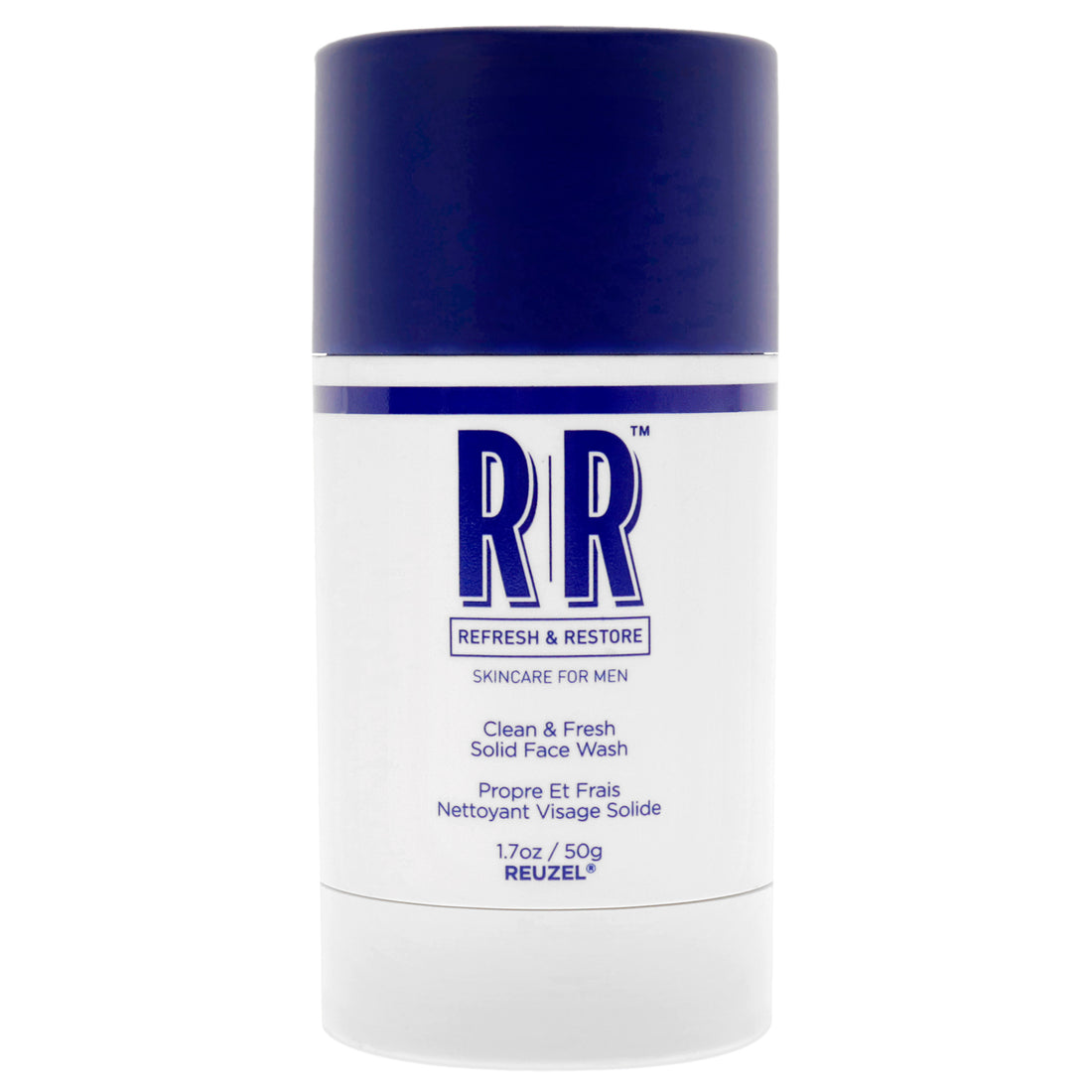 Clean and Fresh Solid Face Wash Stick by Reuzel for Men - 1.7 oz Cleanser