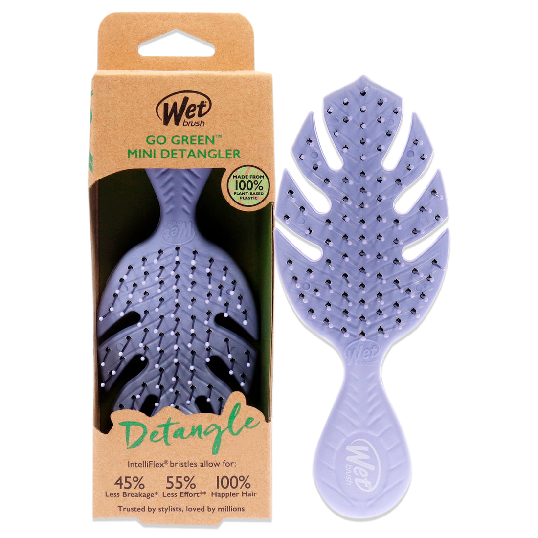 Go Green Mini Detangler Brush - Purple by Wet Brush for Unisex - 1 Pc Hair Brush