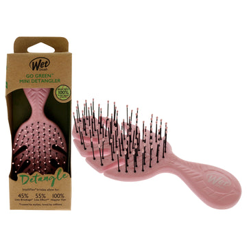 Go Green Mini Detangler Brush - Pink by Wet Brush for Unisex - 1 Pc Hair Brush