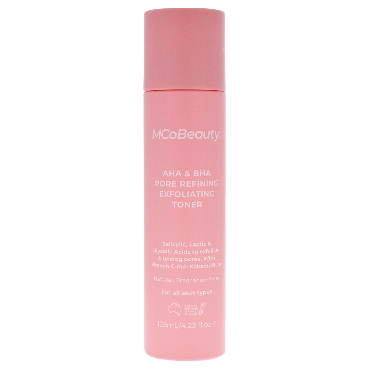 AHA and BHA Pore Refining Exfoliating Toner by MCoBeauty for Women - 4.23 oz Toner