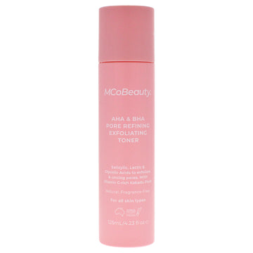 AHA and BHA Pore Refining Exfoliating Toner by MCoBeauty for Women - 4.23 oz Toner