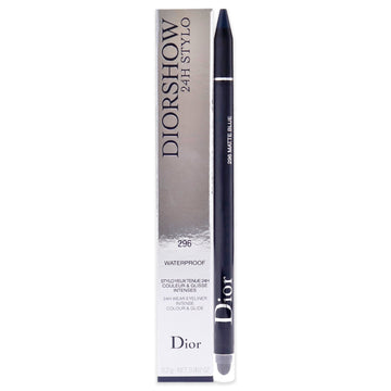 Diorshow Stylo 24H Waterproof Eyeliner - 296 Matte Blue by Christian Dior for Women - 0.010 oz Eyeliner