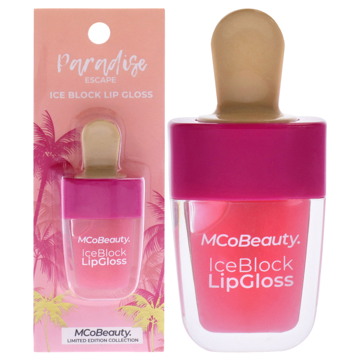 Paradise Escape Ice Block Lip Gloss - Pink Lady by MCoBeauty for Women - 0.185 oz Lip Gloss