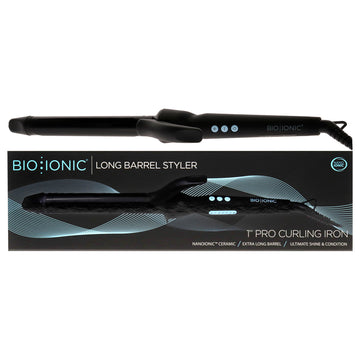 Long Barrel Styler - Black by Bio Ionic for Women - 1 Inch Curling Iron