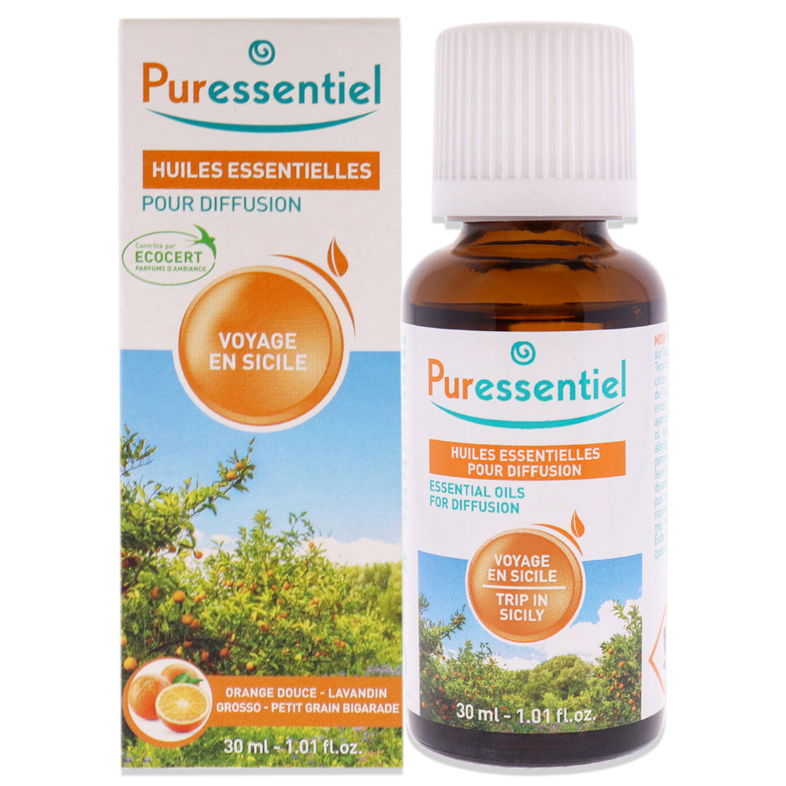 Diffusion Essential Oil - Trip in Sicily by Puressentiel for Unisex - 1.01 oz Oil