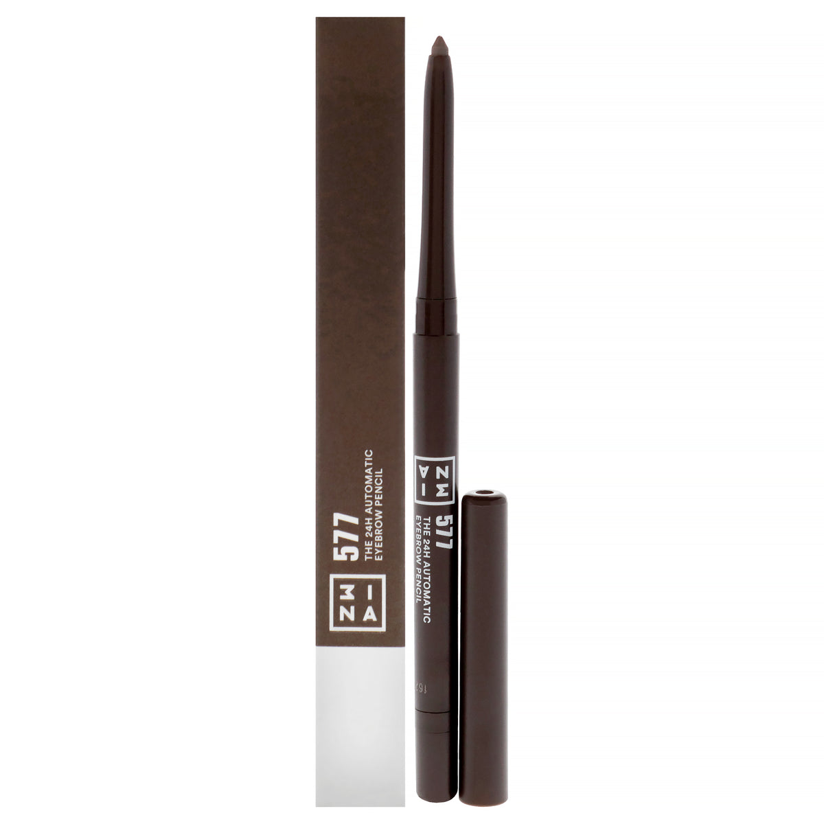 The 24H Automatic Eyebrow Pencil - 577 Gray Brown by 3INA for Women - 0.01 oz Eyebrow Pencil