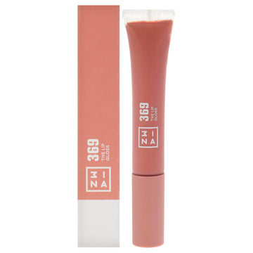 The Lip Gloss - 369 Rich Brown Pink by 3INA for Women - 0.27 oz Lip Gloss