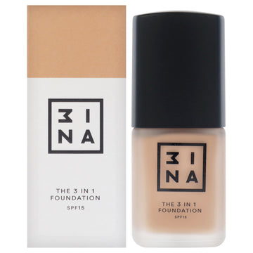 The 3 In 1 Foundation SPF 15 - 201 Light Beige by 3INA for Women - 1.01 oz Foundation