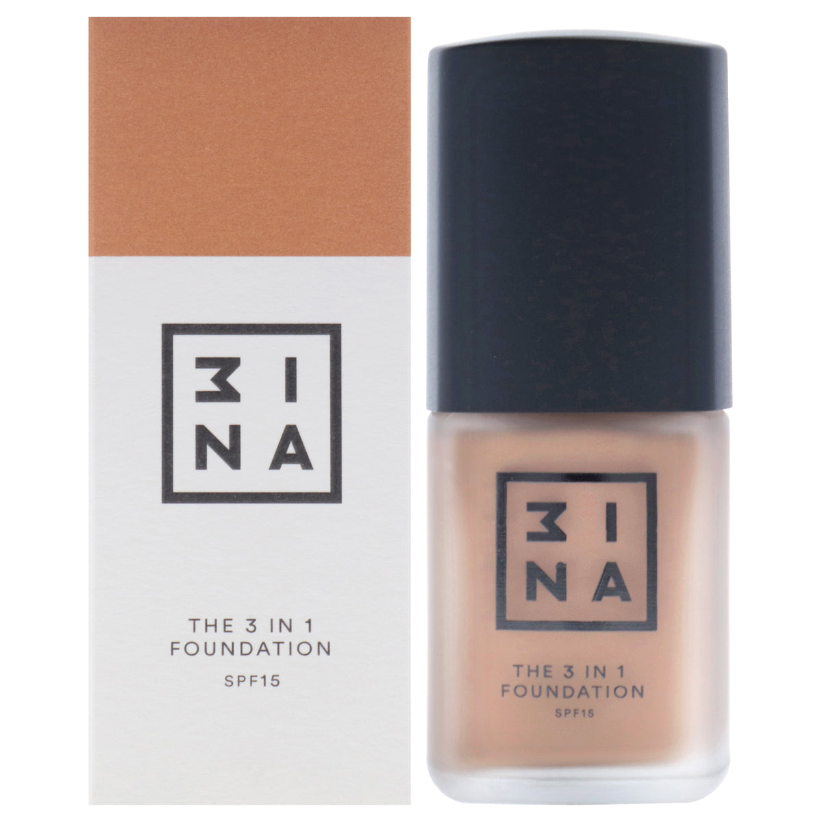 The 3 In 1 Foundation SPF 15 - 213 Light Brown by 3INA for Women - 1.01 oz Foundation