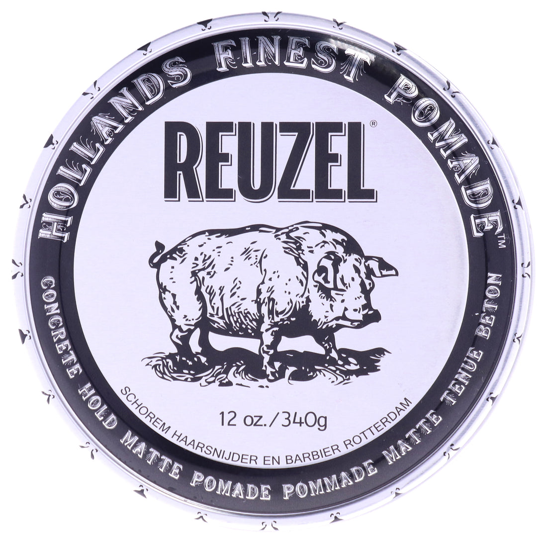 Concrete Hold Matte Pomade by Reuzel for Men - 12 oz Pomade