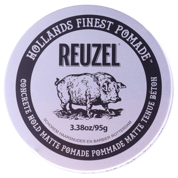 Concrete Hold Matte Pomade by Reuzel for Men - 3.38 oz Pomade