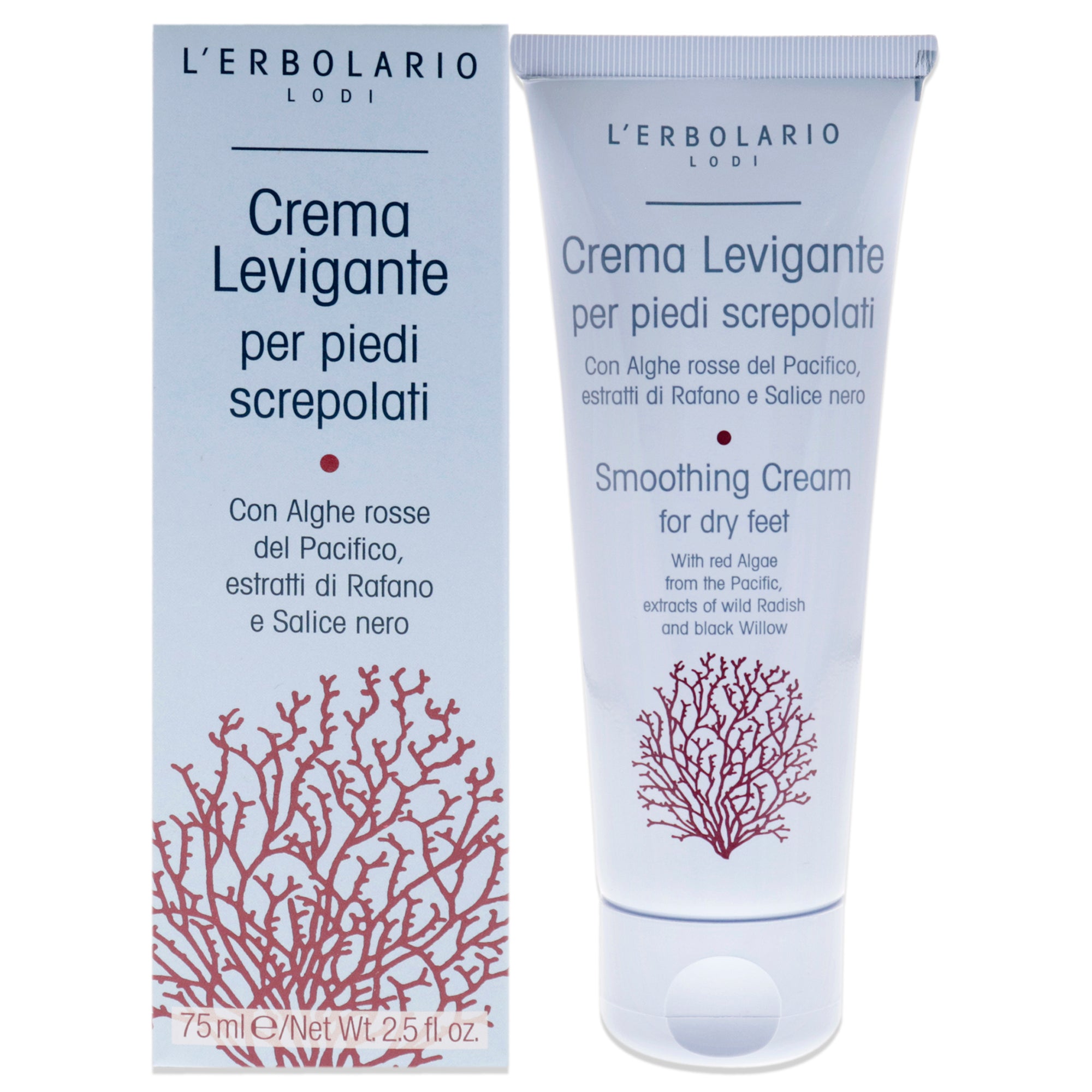 Smoothing Cream for Dry Feet by Lerbolario for Unisex - 2.5 oz Cream
