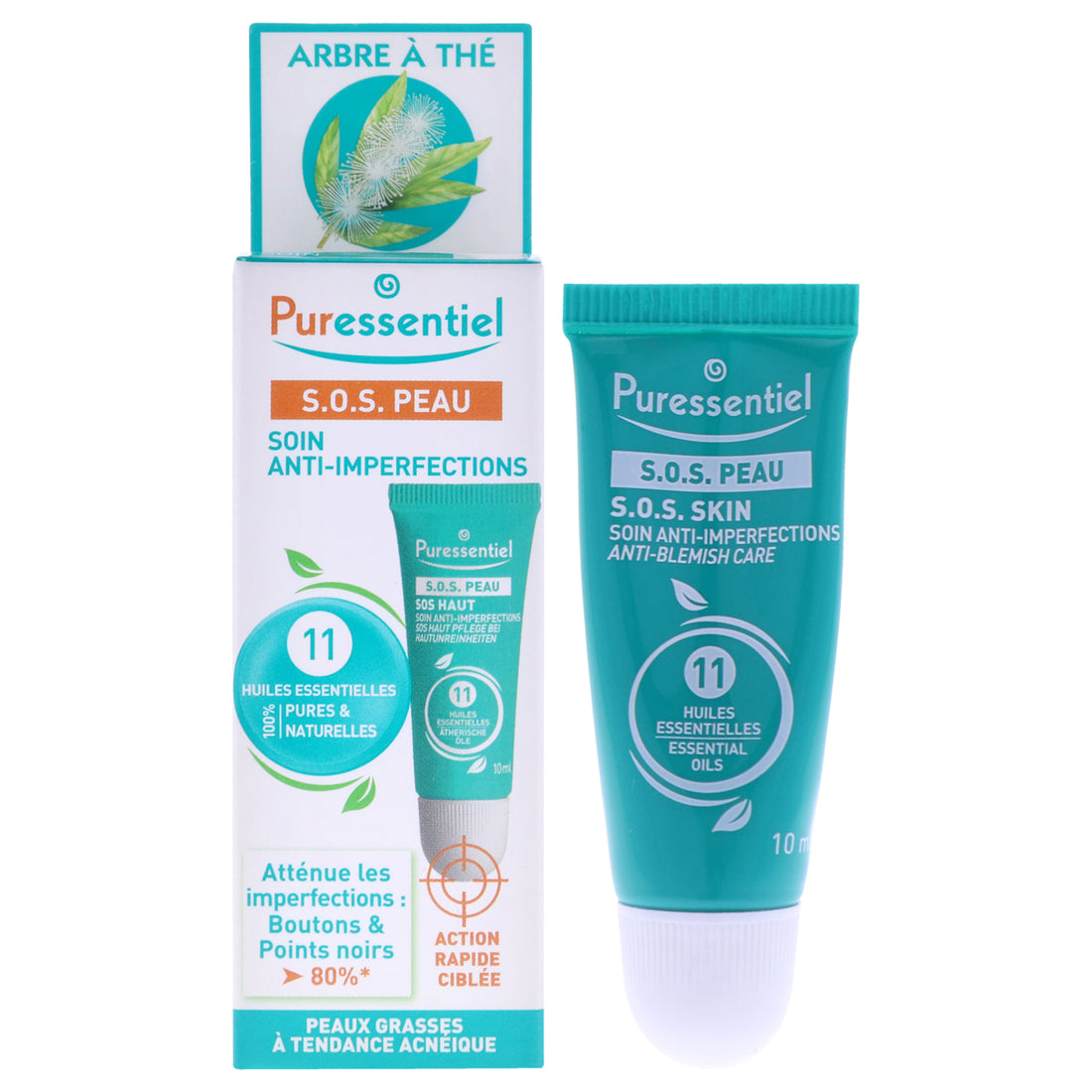 SOS Skin Anti-Blemish Care by Puressentiel for Unisex - 0.34 oz Treatment