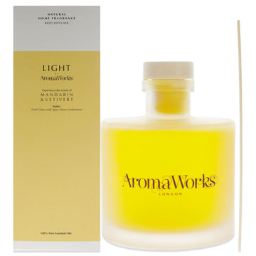 Light Range Reed Diffuser - Mandarin and Vetivert by Aromaworks for Unisex - 6.76 oz Reed Diffuser