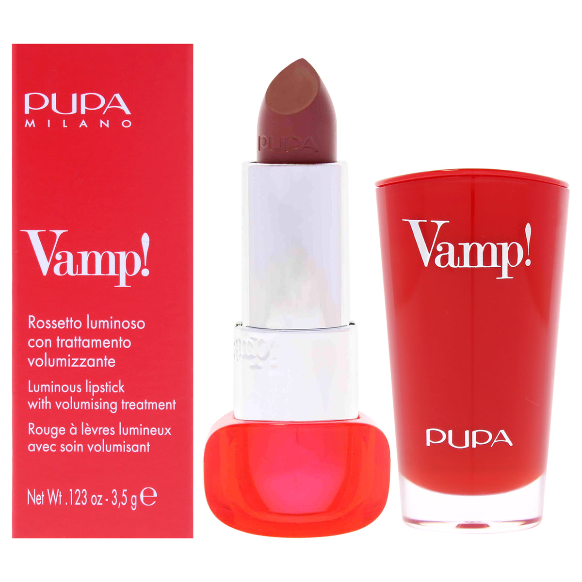 Vamp! Luminous Lipstick - 205 Iconic Nude by Pupa Milano for Women - 0.123 oz Lipstick