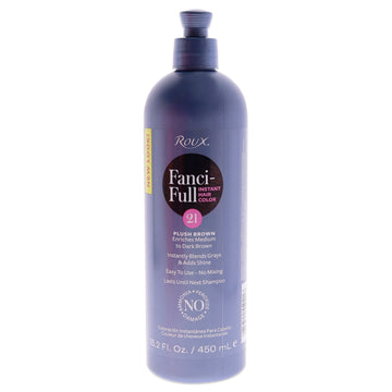 Fanci-Full Rinse Instant Hair Color - 21 Plush Brown by Roux for Unisex - 15.2 oz Hair Color