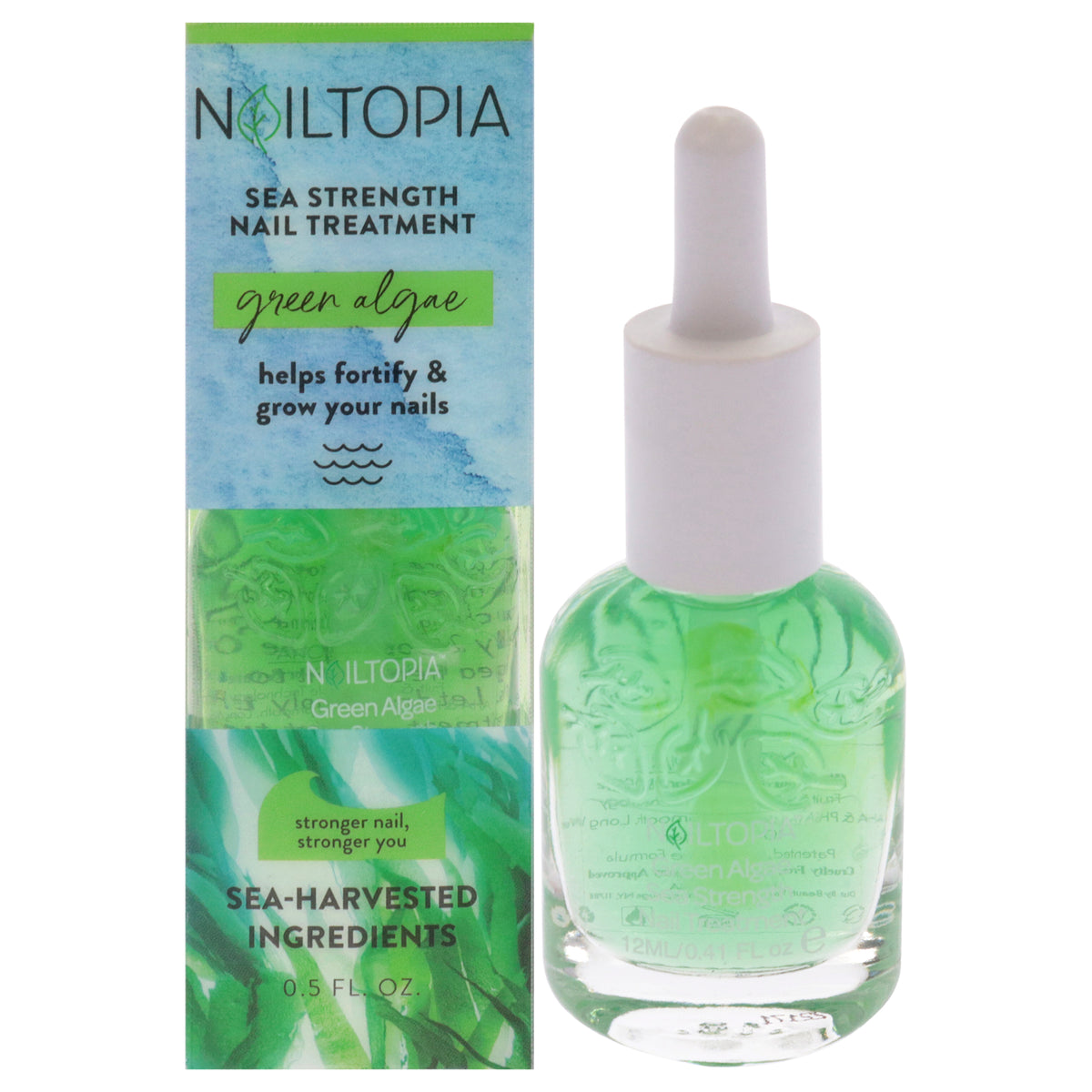 Sea Strength Nail Treatment - Green Algae by Nailtopia for Women - 0.5 oz Nail Treatment