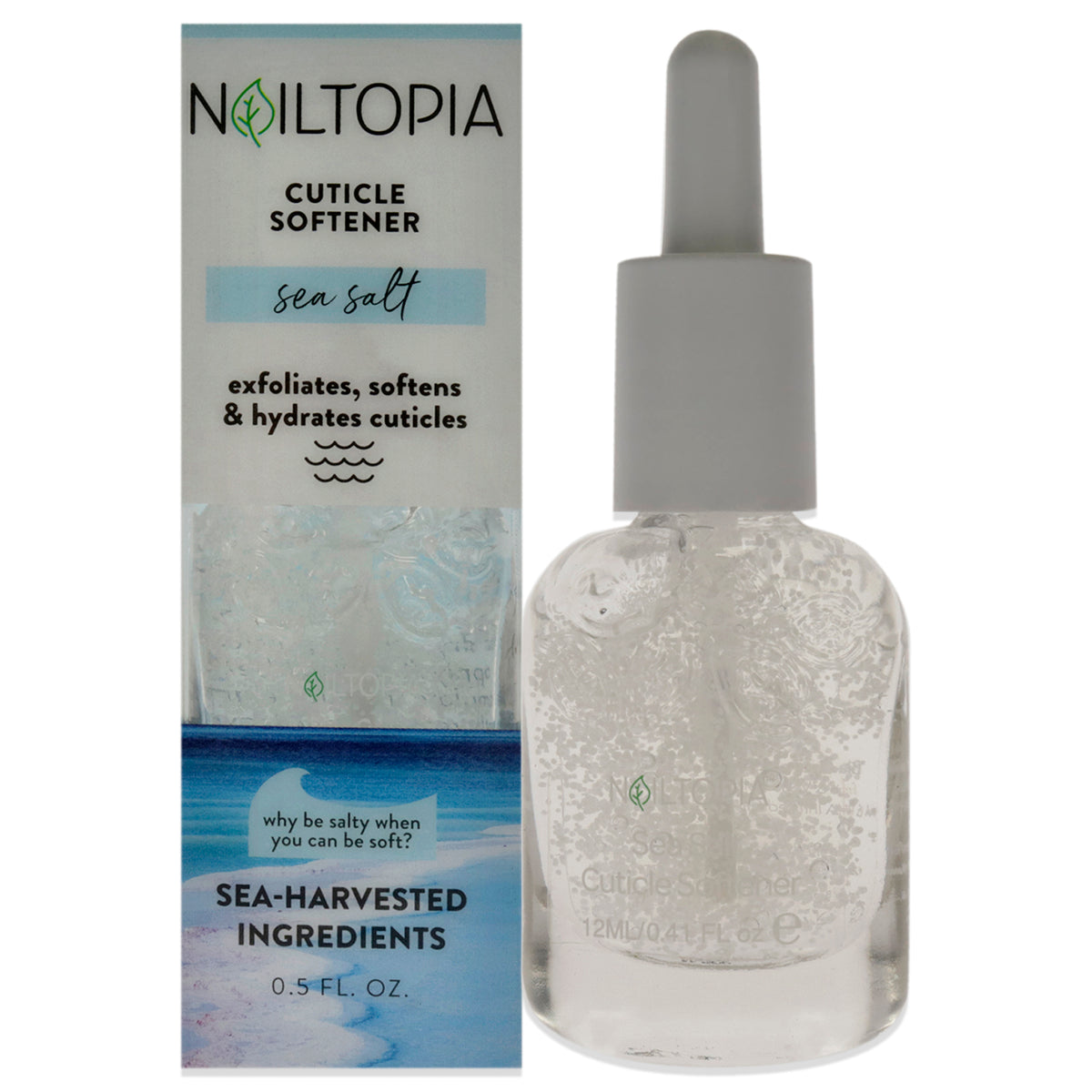 Dead Sea Salt Cuticle Softener by Nailtopia for Women - 0.41 oz Nail Treatment