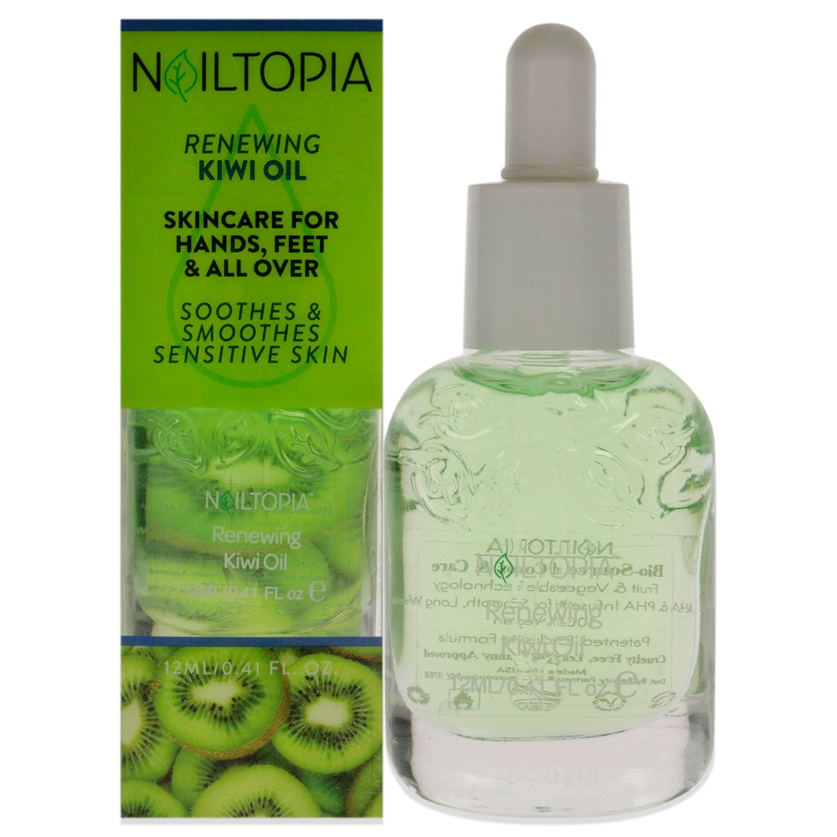 Fresh Soothing and Smoothing Kiwi Oil by Nailtopia for Women - 0.41 oz Nail Oil