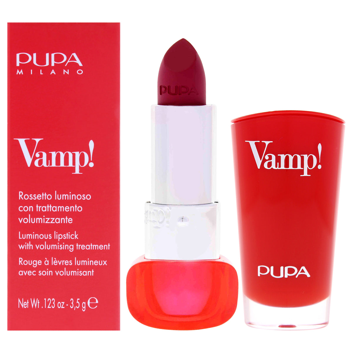 Vamp! Luminous Lipstick - 201 Black Cherry by Pupa Milano for Women - 0.123 oz Lipstick