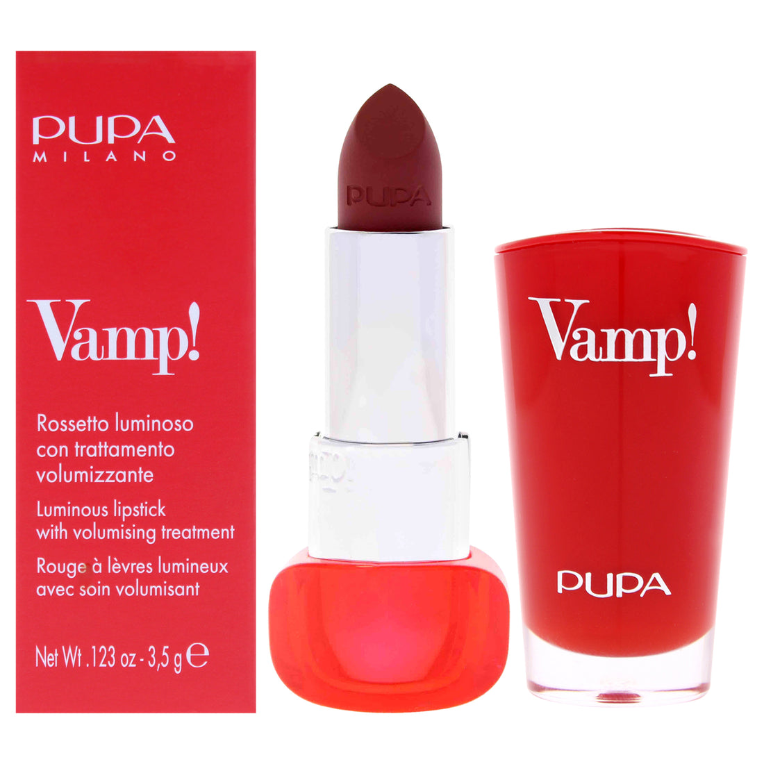 Vamp! Luminous Lipstick - 200 Tawney Red by Pupa Milano for Women - 0.123 oz Lipstick