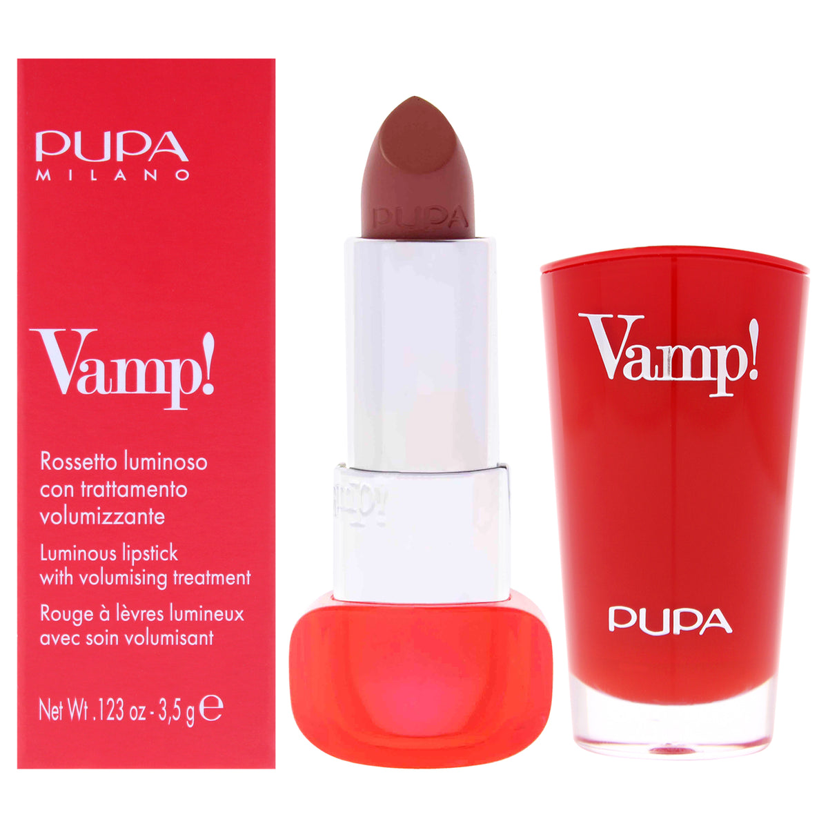 Vamp! Luminous Lipstick - 107 Rosewood by Pupa Milano for Women - 0.123 oz Lipstick