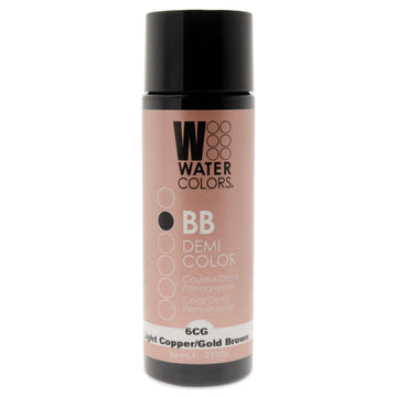 Watercolors BB Demi-Permanent Hair Color - 6CG Light Copper Gold Brown by Tressa for Unisex - 2 oz Hair Color