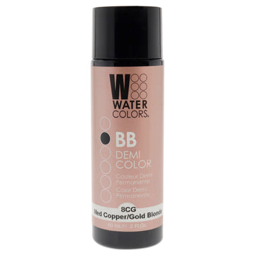 Watercolors BB Demi-Permanent Hair Color - 8CG Medium Copper Gold Blonde by Tressa for Unisex - 2 oz Hair Color