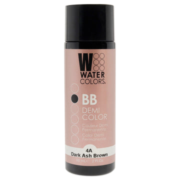 Watercolors BB Demi-Permanent Hair Color - 4A Dark Ash Brown by Tressa for Unisex - 2 oz Hair Color
