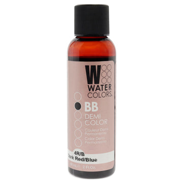 Watercolors BB Demi-Permanent Hair Color - 4RB Dark Red Blue by Tressa for Unisex - 2 oz Hair Color