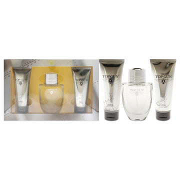 Top Gun Chervon by Top Gun for Men - 3 Pc Gift Set 3.4oz EDT Spray, 3.4oz After Shave Balm, 3.4oz Shower Gel