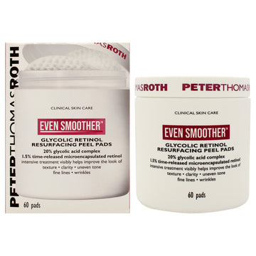Even Smoother Glycolic Retinol Resurfacing Peel Pads by Peter Thomas Roth for Women - 60 Pads Treatment
