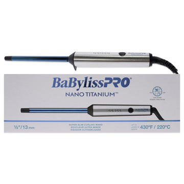 Nano Titanium Curling Wand - BNTW50UC - Blue-Grey by BaBylissPRO for Unisex - 0.5 Inch Curling Iron
