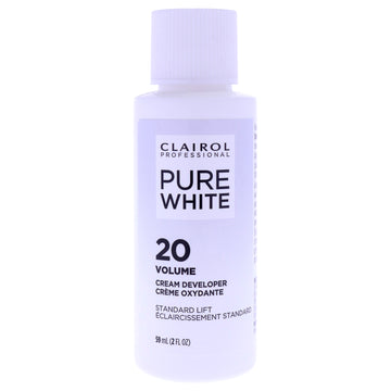 Pure White 20 Volume Creme Developer by Clairol for Unisex - 2 oz Lightener