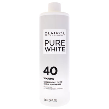 Pure White 40 Volume Creme Developer by Clairol for Unisex - 16 oz Lightener