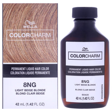 Color Charm Permanent Liquid Hair Color - 8NG Light Beige Blonde by Wella for Unisex - 1.42 oz Hair Color