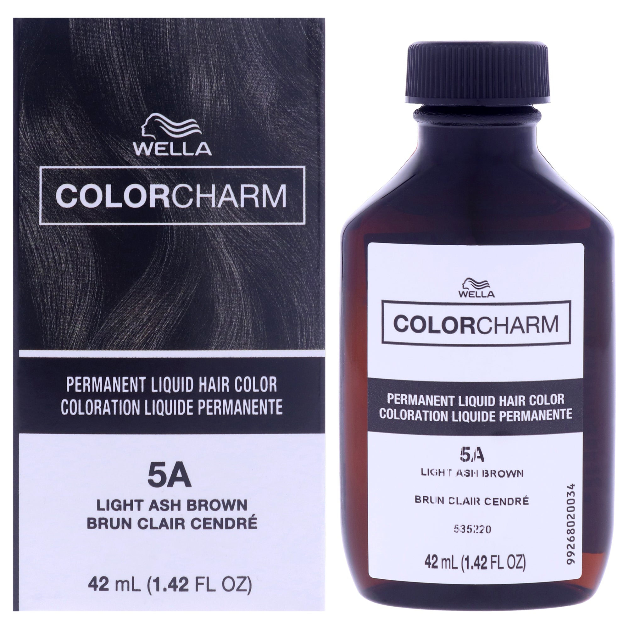 Color Charm Permanent Liquid Hair Color - 5A Light Ash Brown by Wella for Unisex - 1.42 oz Hair Color