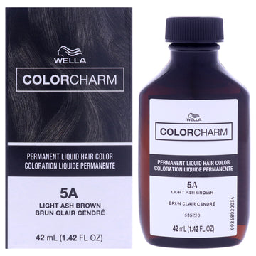 Color Charm Permanent Liquid Hair Color - 5A Light Ash Brown by Wella for Unisex - 1.42 oz Hair Color