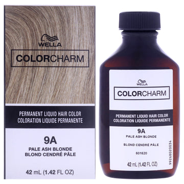Color Charm Permanent Liquid Hair Color - 9A Pale Ash Blonde by Wella for Unisex - 1.42 oz Hair Color