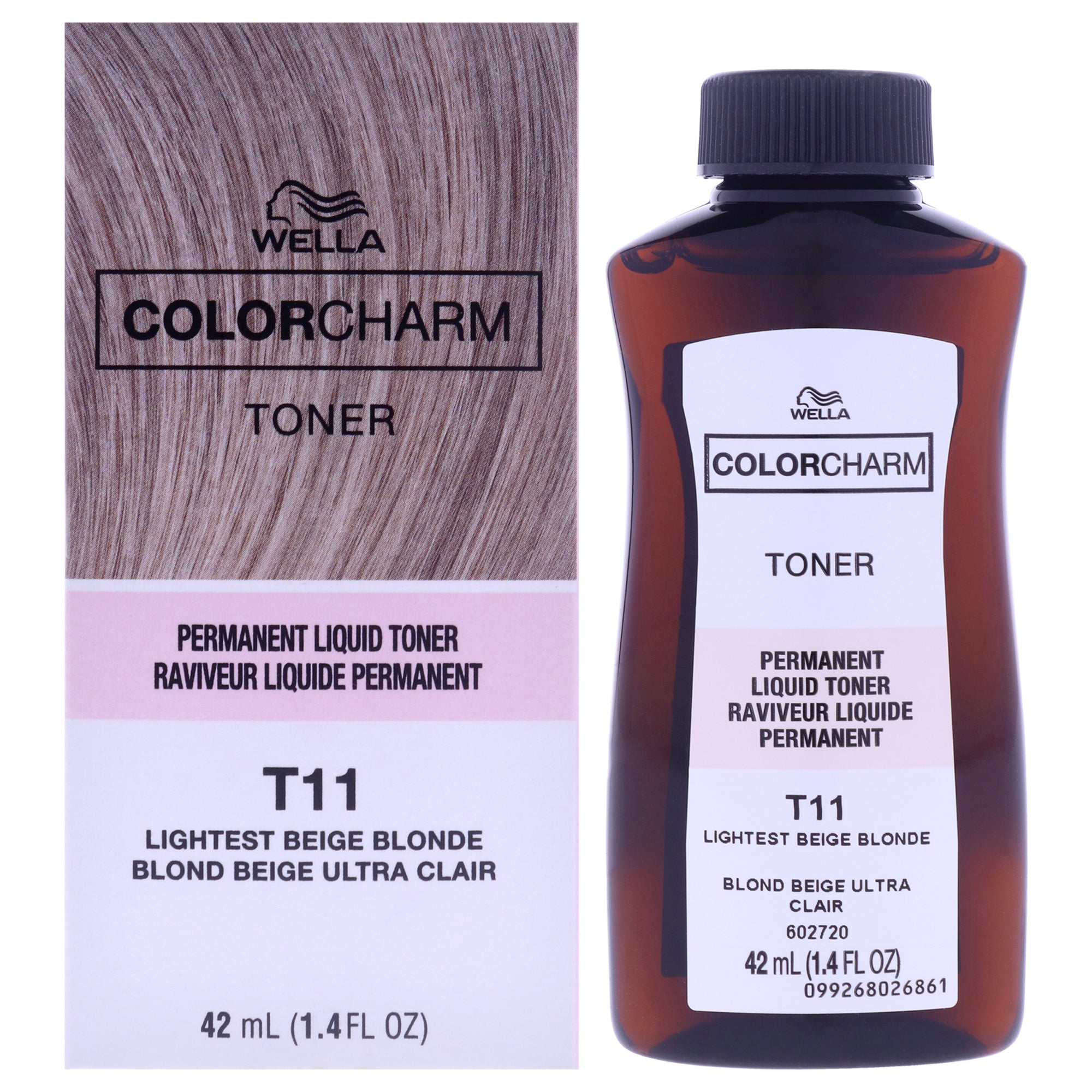 Color Charm Permanent Liquid Toner - T11 Lightest Beige Blonde by Wella for Unisex - 1.4 oz Toner